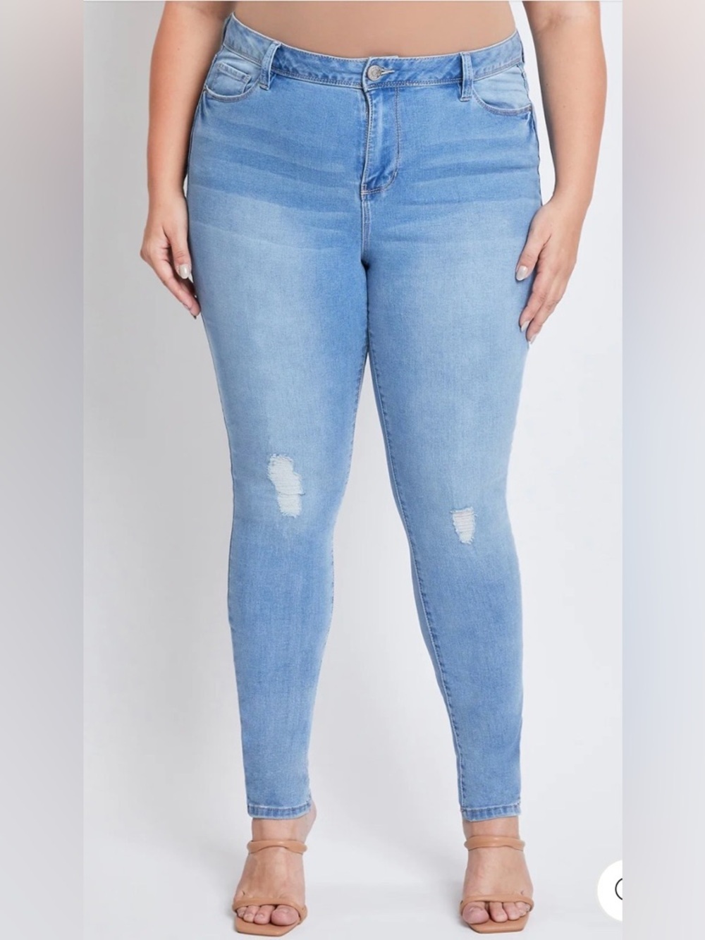 YMI CURVY FIT
Light Blue High-Rise Skinny Jeans - Picture 2 of 13